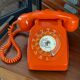 Vintage orange dial phone