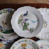Set of 6 vintage mismatched plates