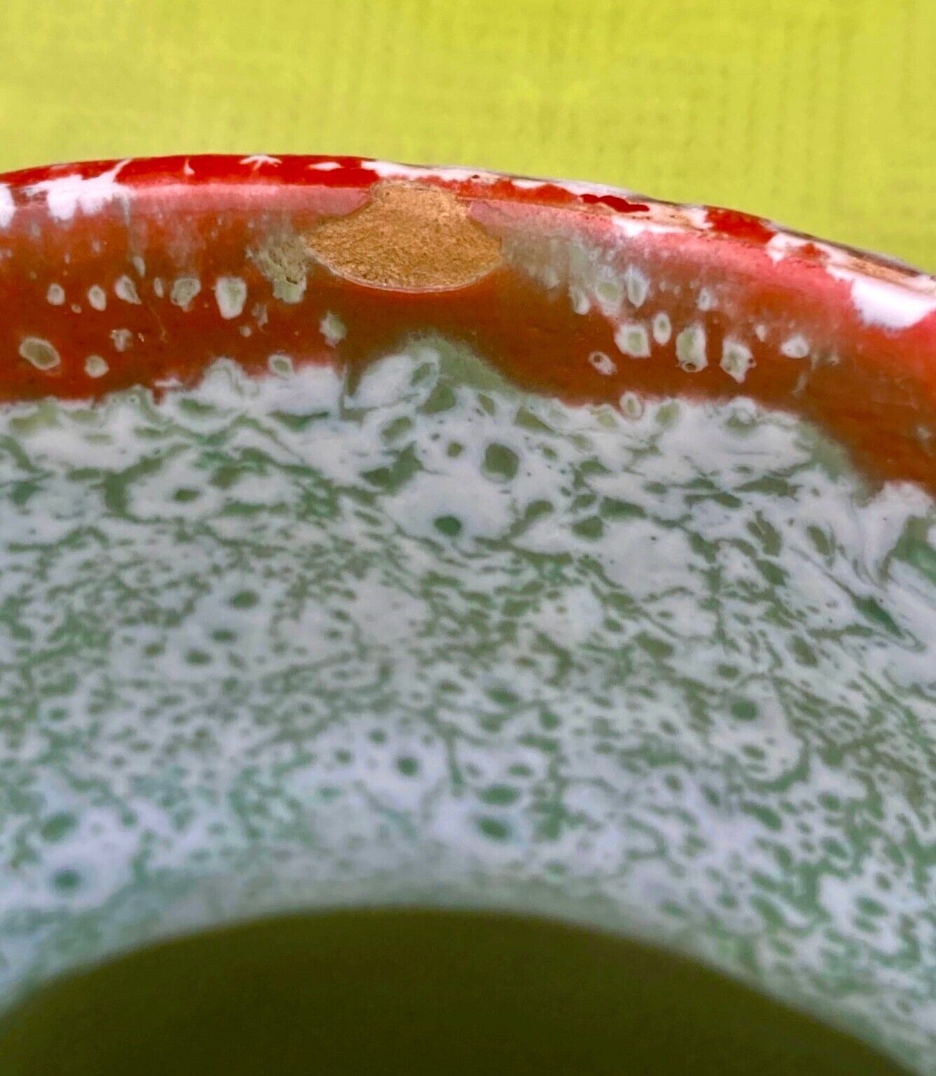 Vase in glazed ceramic decoration of flowers signed below italy - vintage 1950