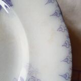 Assiette plate décor violet UC Sarreguemines Modèle Flore