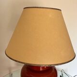 Red ceramic table lamp