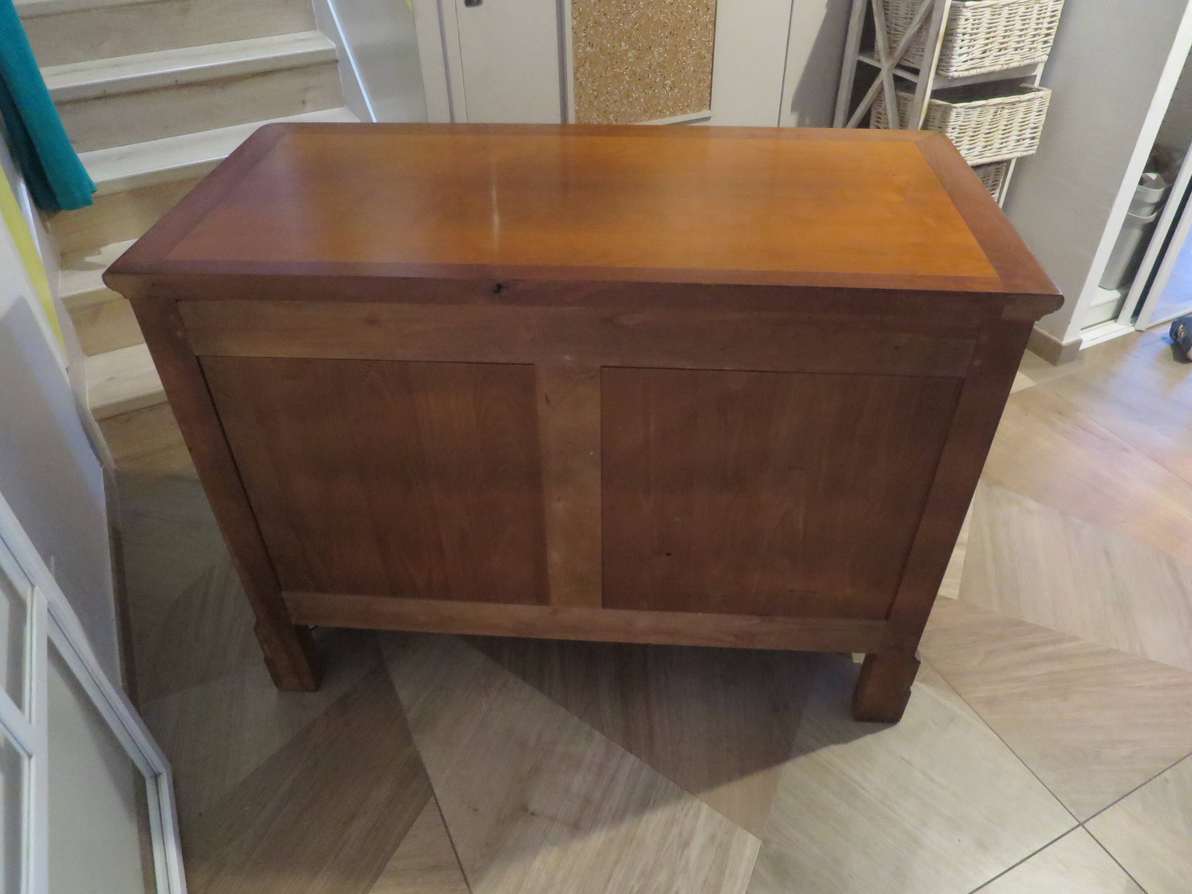 Antique - chest of drawers - 4 drawers - solid wood - cherry