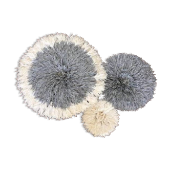 Ensemble de 3 juju hats blanc gris de 70 cm, de 60 et 35 cm