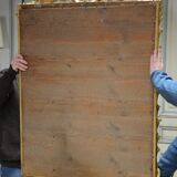 Palm tree mirror in wood and gilded stucco, 19th century