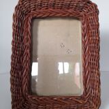 Wicker framed photo frame