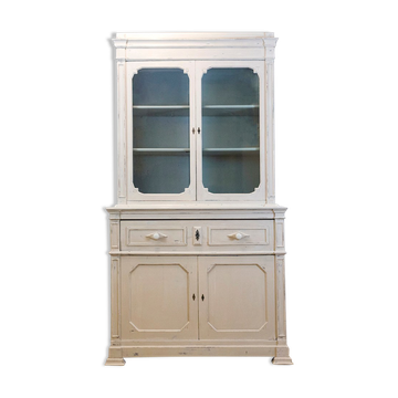 Armoire en noyer antique avec vitrine Espagne fin du 19ème siècle