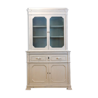 Armoire en noyer antique avec vitrine Espagne fin du 19ème siècle