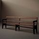 Large antique farmhouse bench in solid wood – Auvergne, around 1900