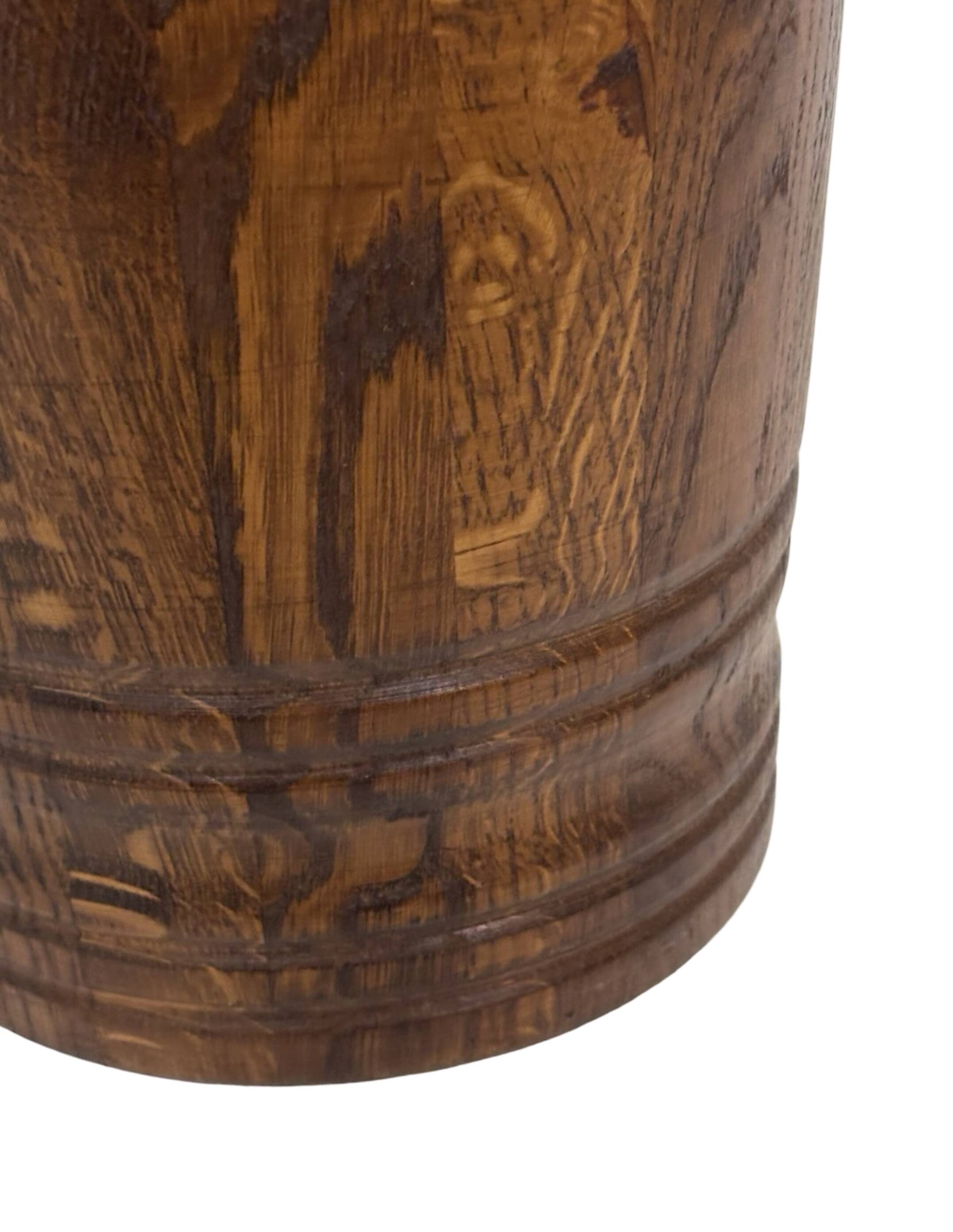 Vintage umbrella stand holder oak basket storage design 60's minimalist