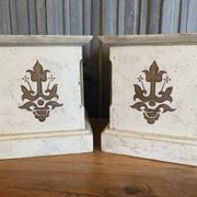 2 x French church consoles