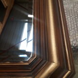 Mirror exotic wood patinated gold 1970