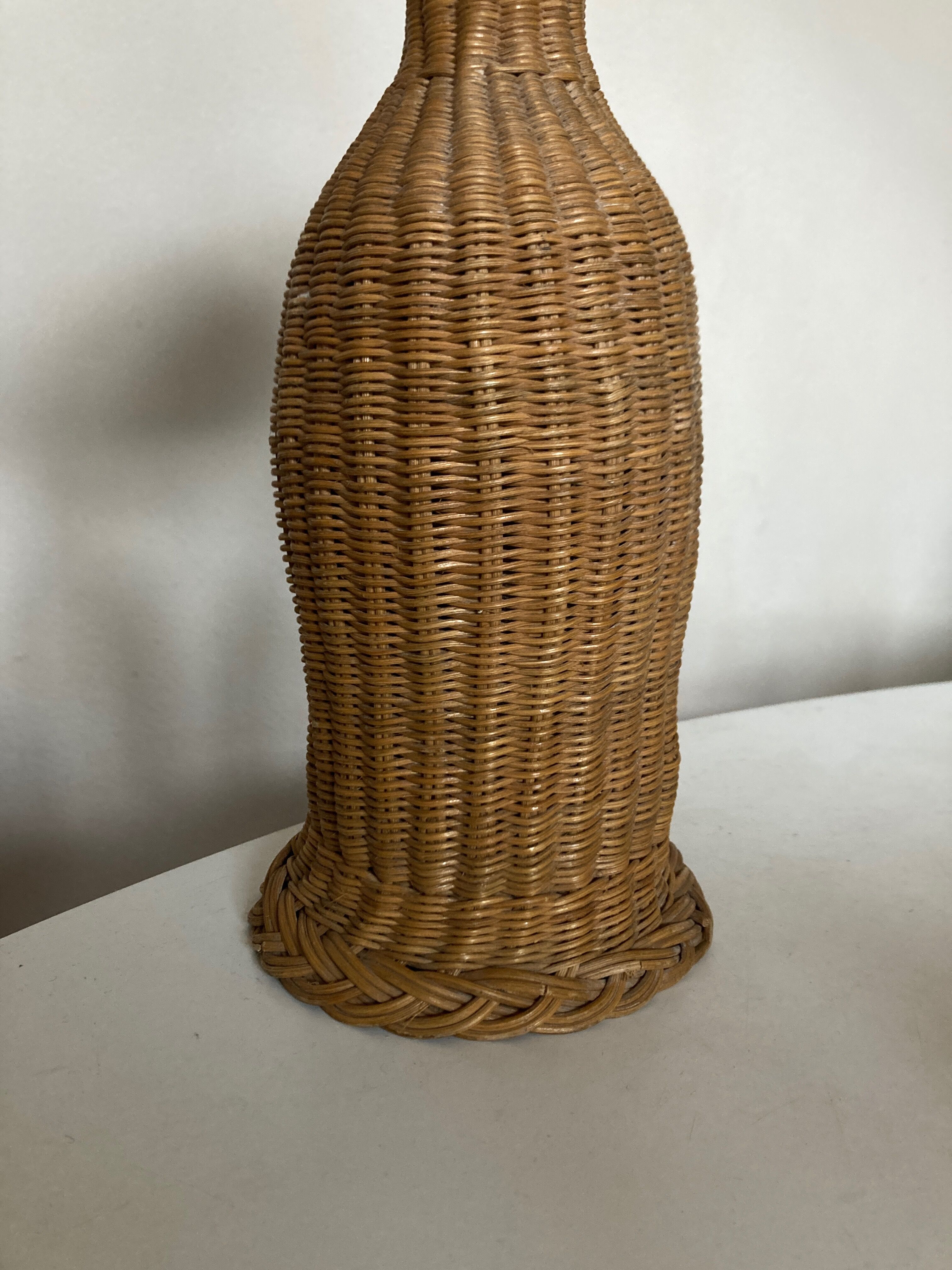 Cabanon Marseille 1950 wicker lamp from basket weavers