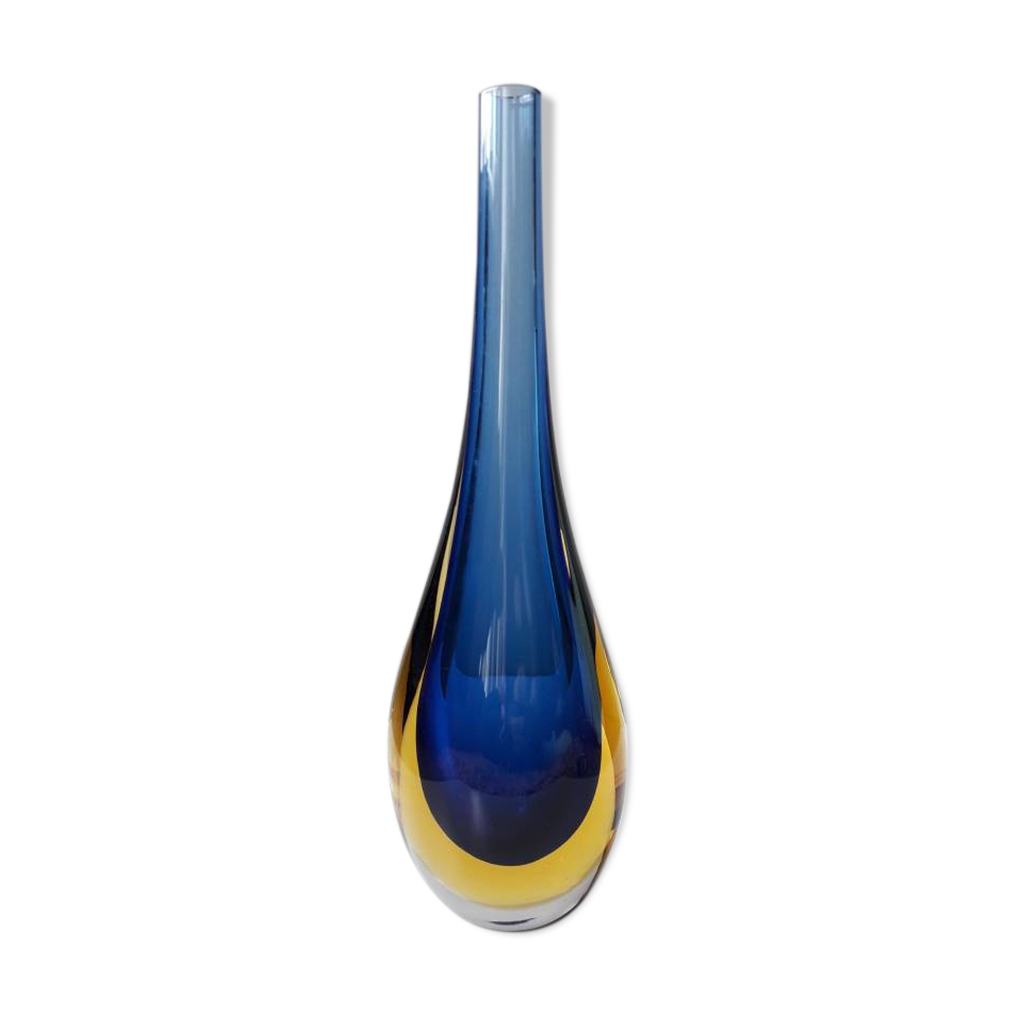 The 1970s Murano glass Blue Vase