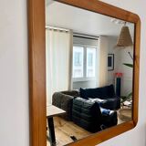 Vintage 70s pine mirror