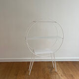 White lacquered circular shelf – 1980s–90s