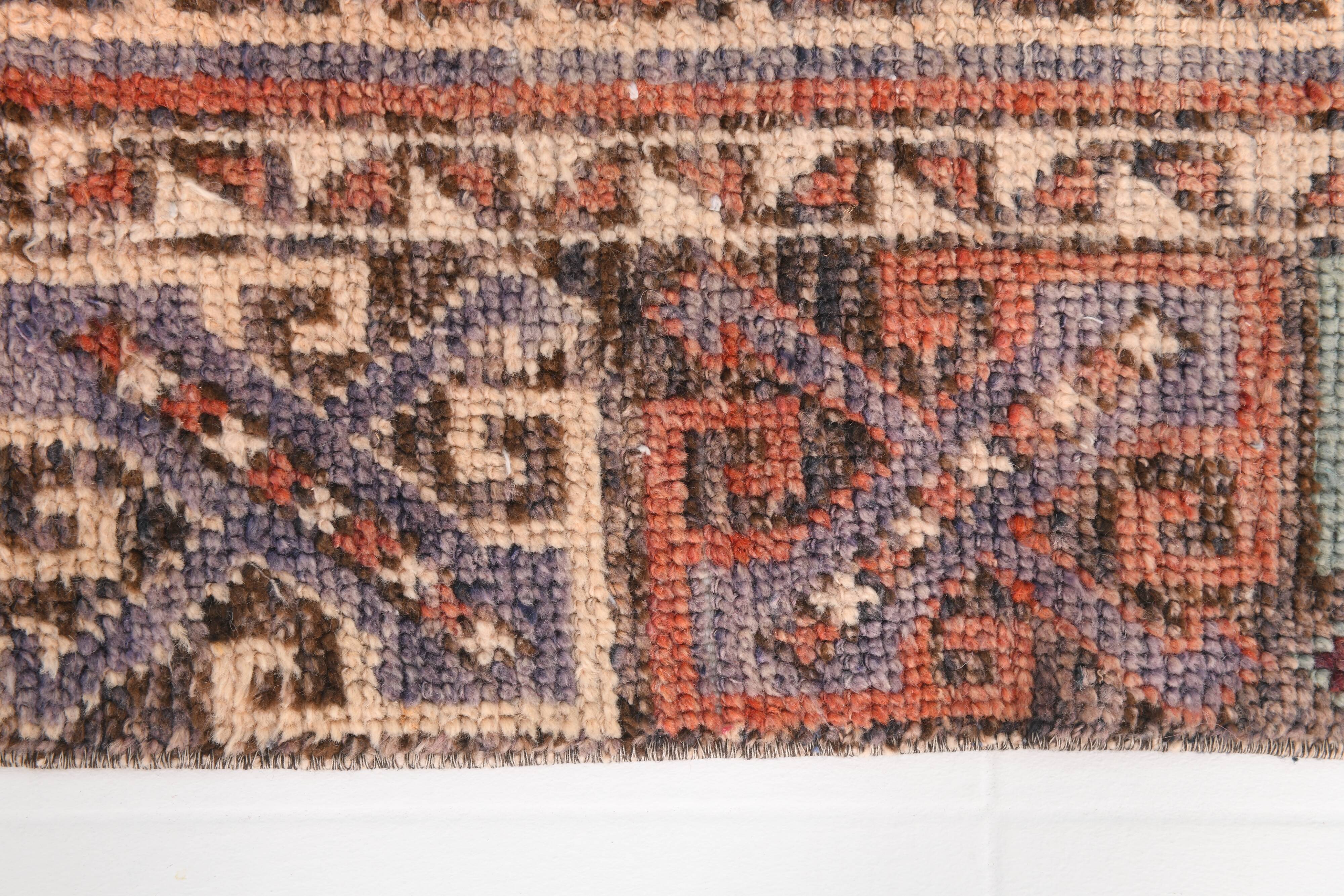 Burgundy & Red Vintage Persian Rug, 153x336Cm