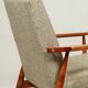 Scandinavian armchair and footrest granola beige concluded by H.Lis 300-190