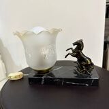 Art Deco style Horse marble lamp