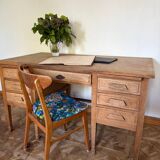 American desk in raw wood