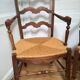Paire de fauteuils paillés provençaux