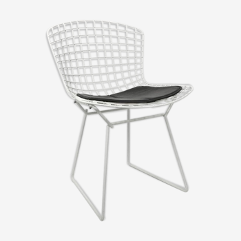 Chaise en fil blanc Knoll Bertoia