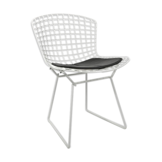 Chaise en fil blanc Knoll Bertoia