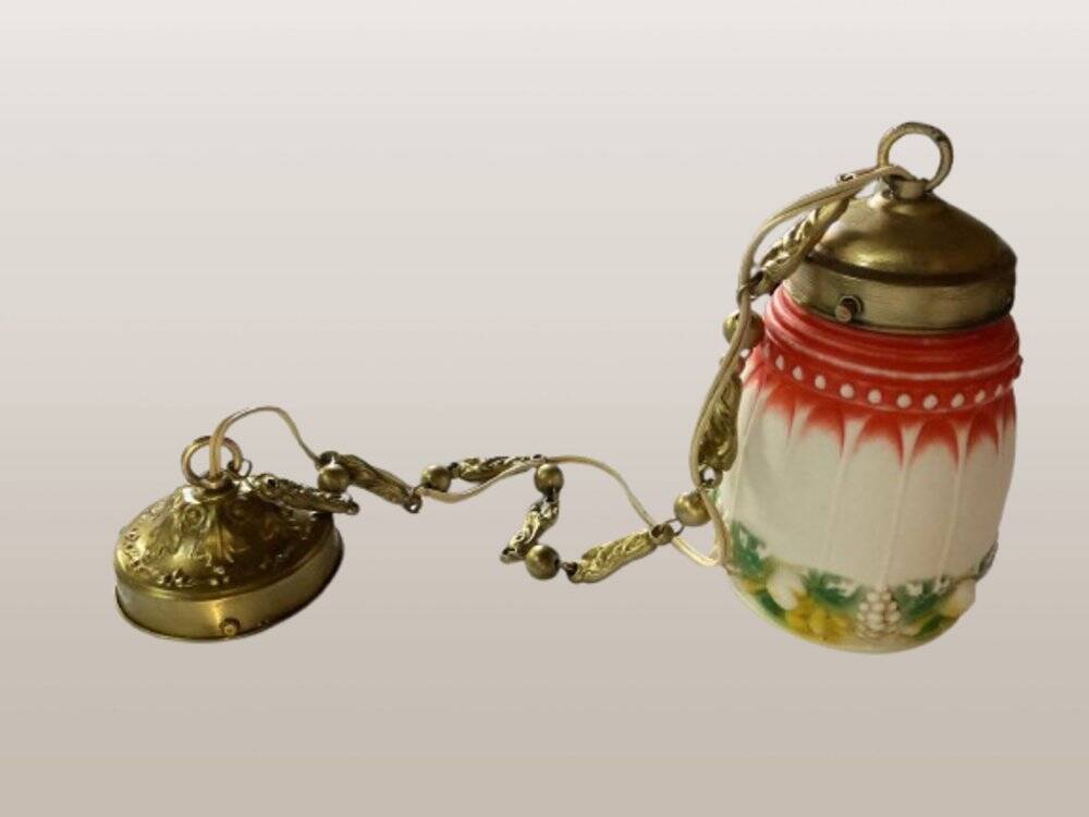 Ancienne lampe Art déco en verre, années 20
