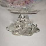 Footed glass fruit bowl