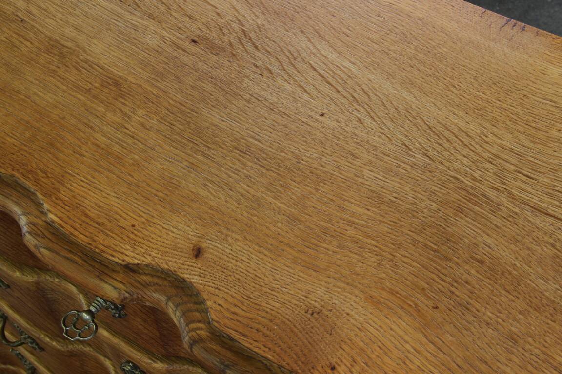 Vintage 1960s Danish Brutalist light oak dresser Kjærnulf & French style
