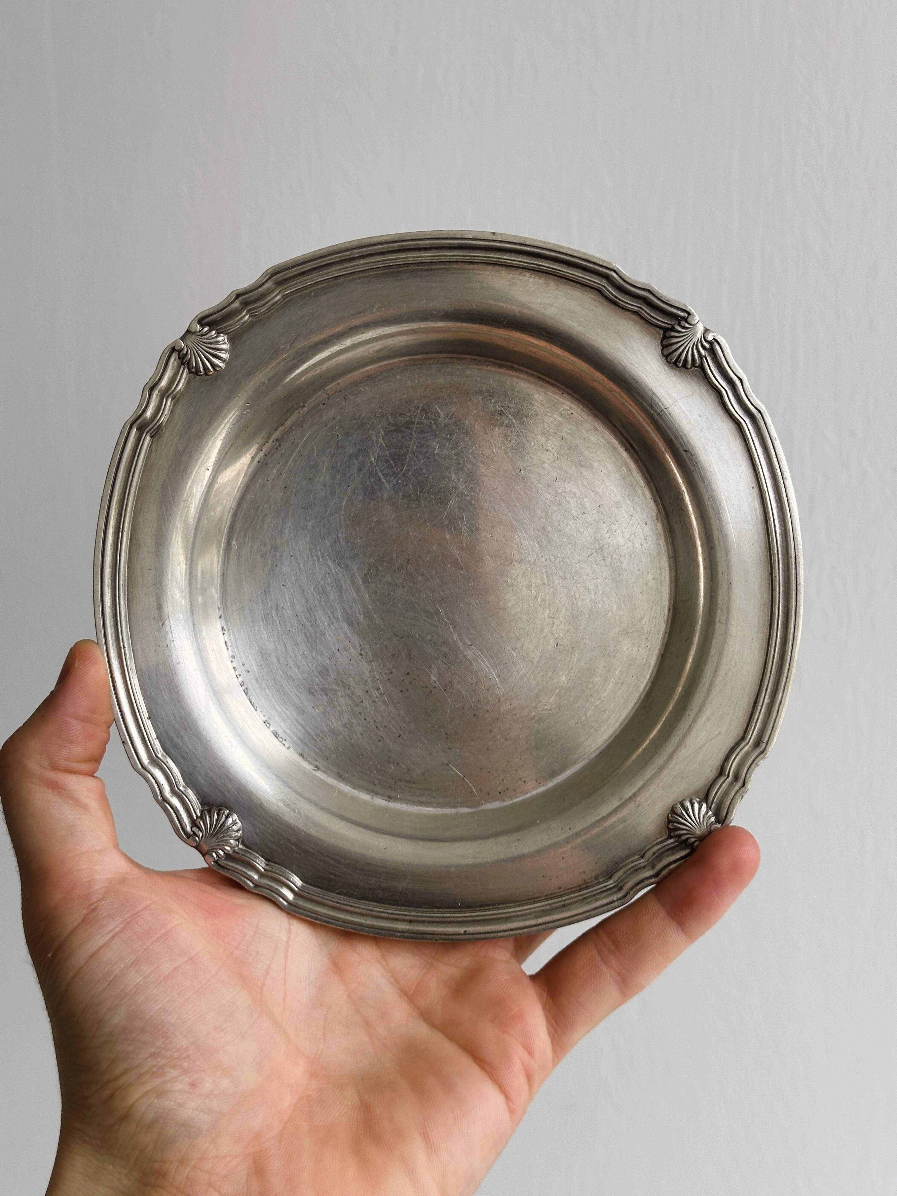 Silver-plated metal bowl