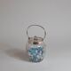 Crystal biscuit barrel with silver-plated mounts and handle, Austrian cut, 1920s.