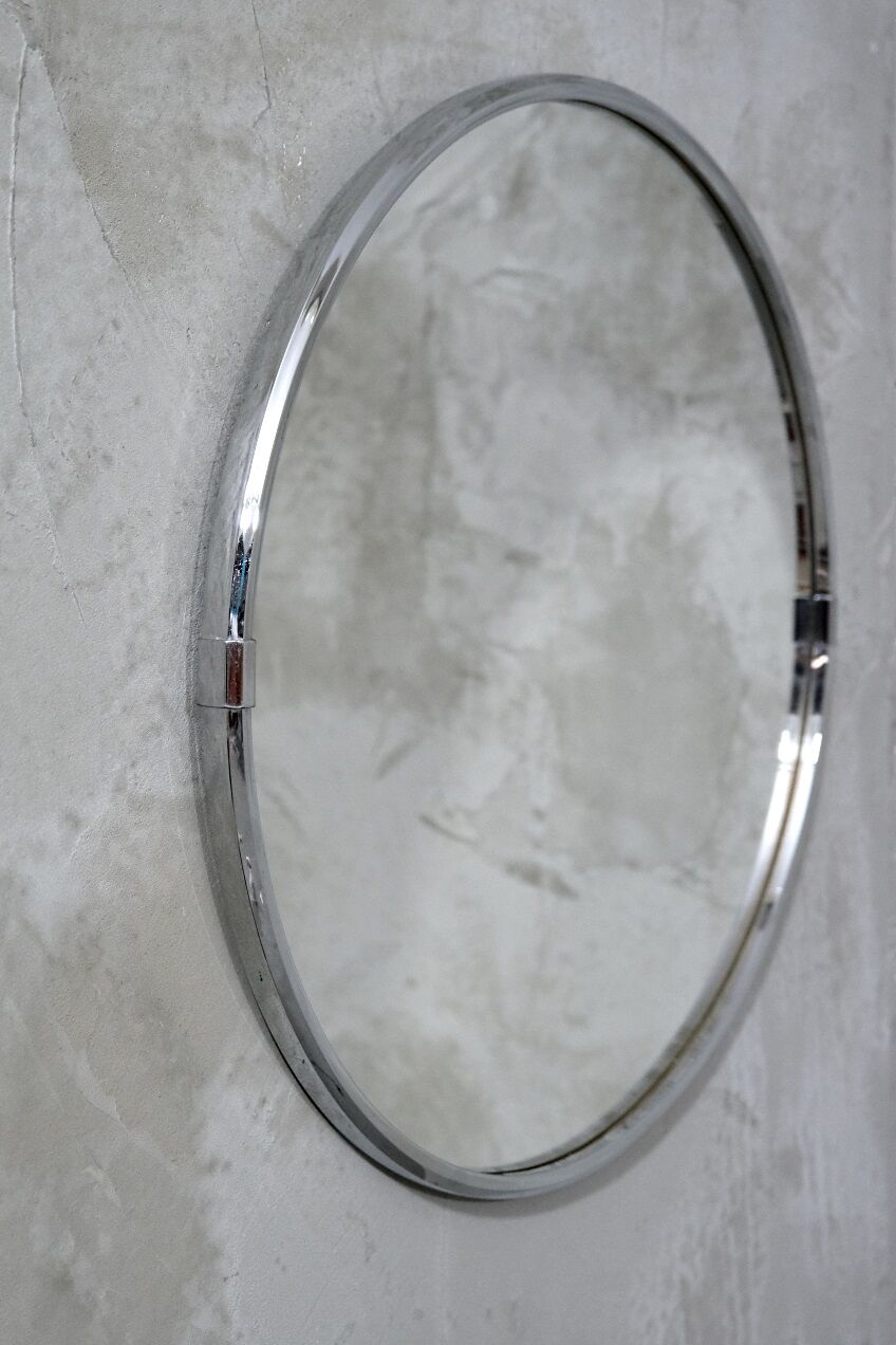 Italian Chromed Mirror, 1970s