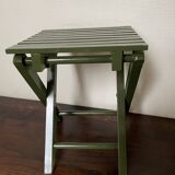 Vintage slatted fishing stool