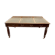 Old English Writing Desk with black leather top