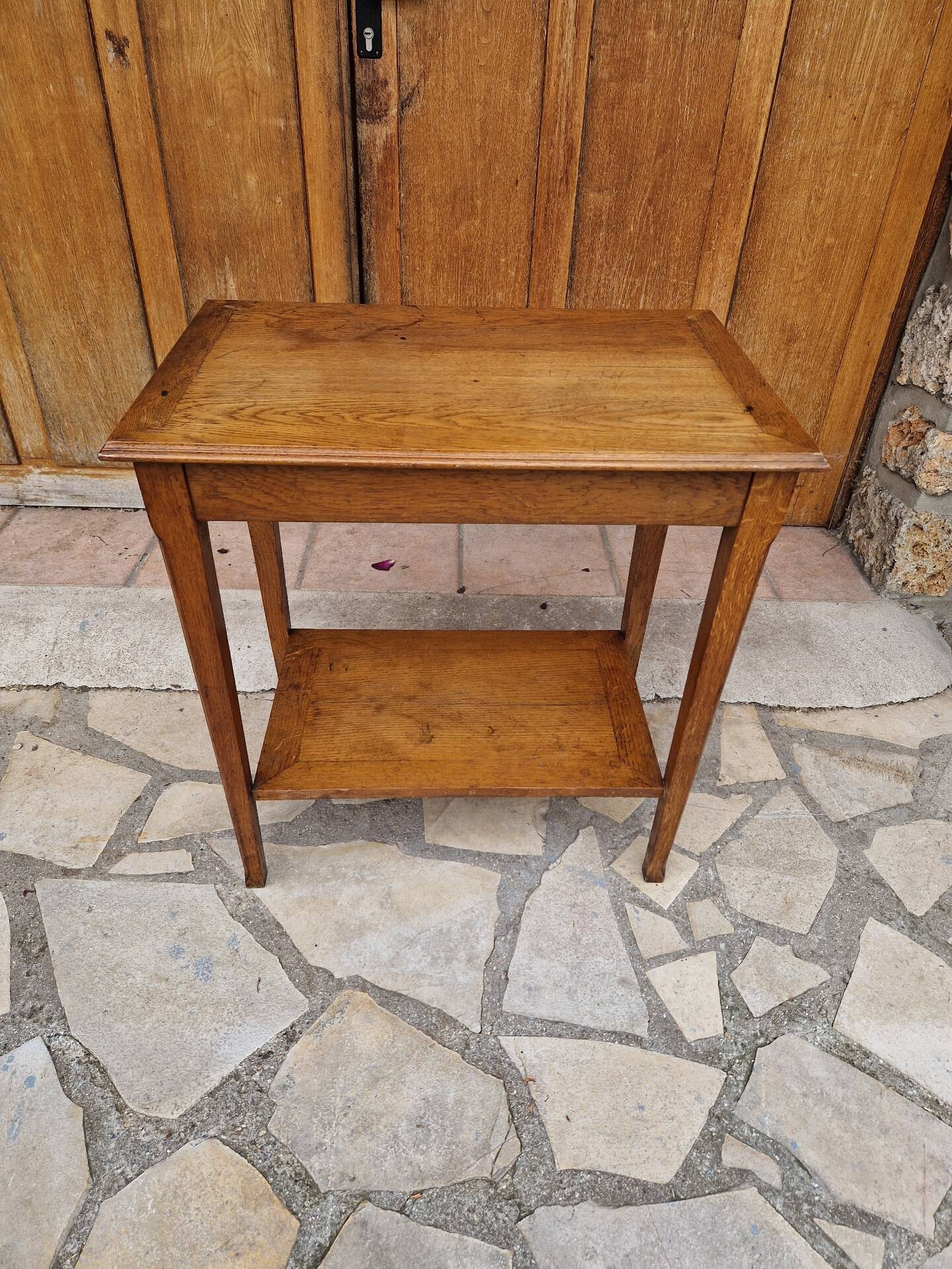 Vintage oak side table