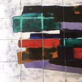 coffee table with ceramic tiles, 60s