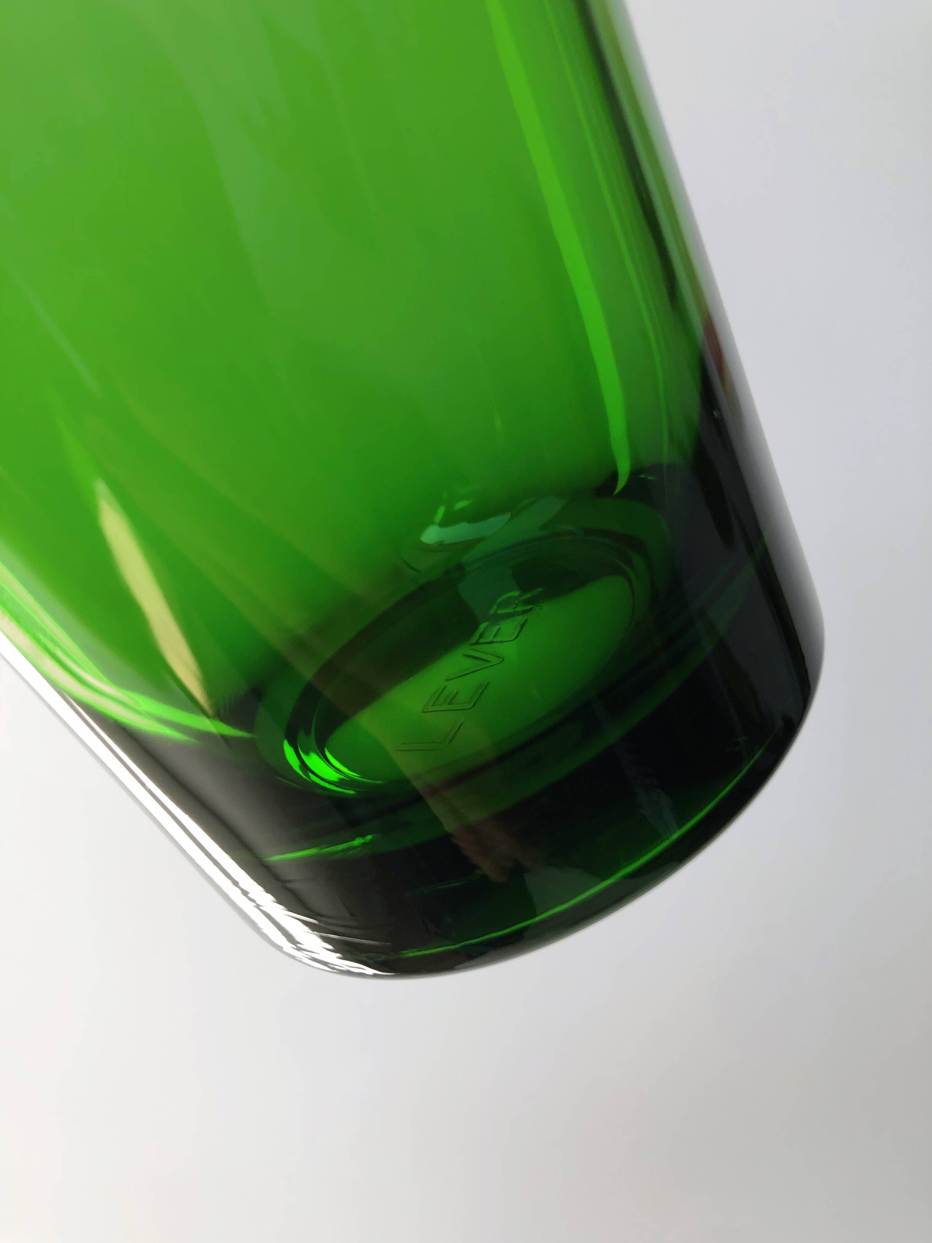 Set of 5 Luminarc green tumbler glasses