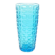 Volcano vase, modernism, turquoise glass, Ząbkowice, Poland, 1970s