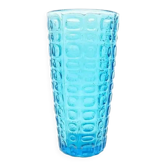 Vase volcanique, modernisme, verre turquoise, Ząbkowice, Pologne, années 1970