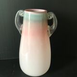 Vase verre coloré rose