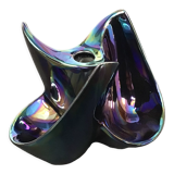 Verceram black iridescent ceramic pipe holders