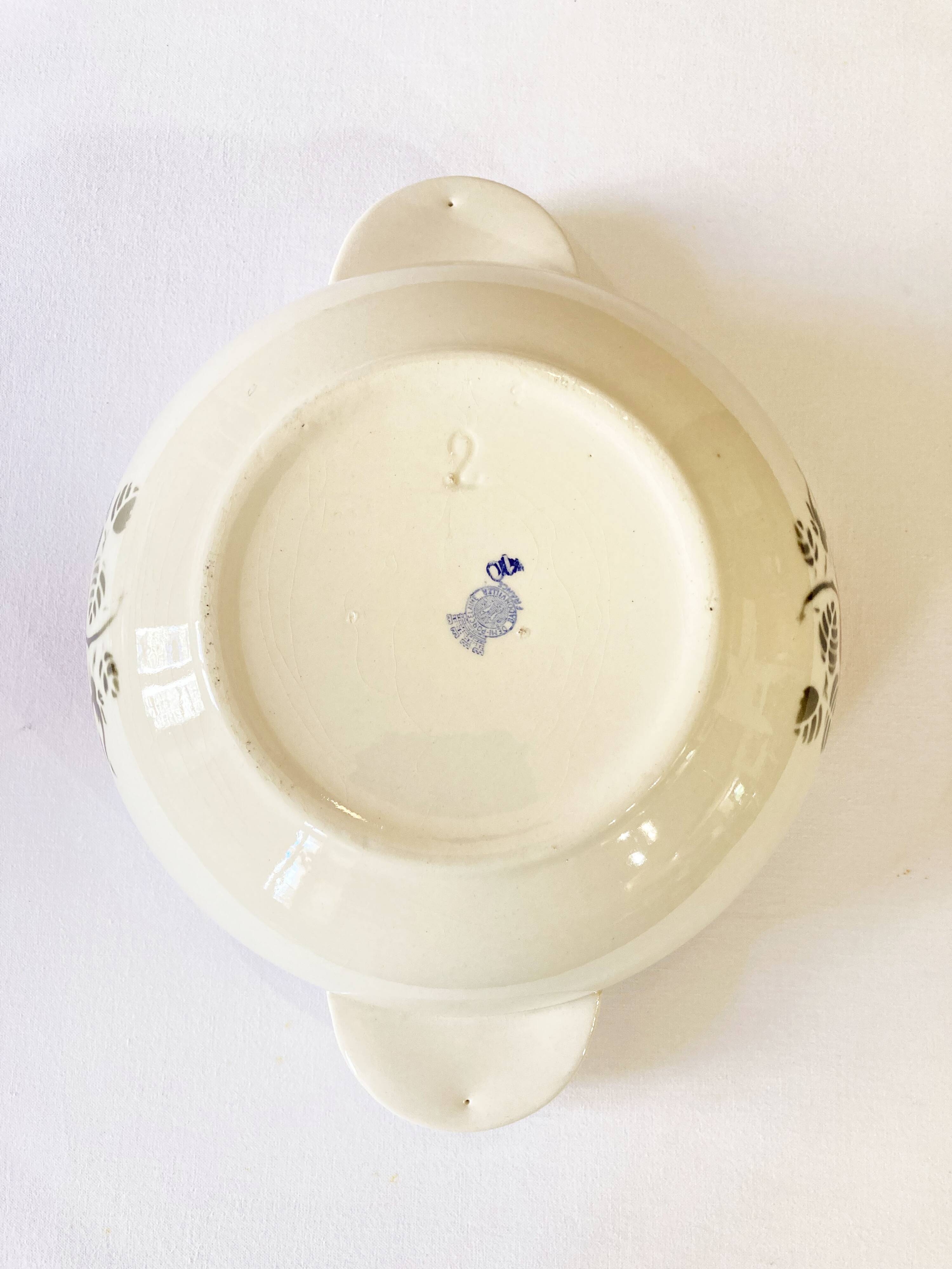 Soup tureen/vegetable dish, Germaine model, Badonviller