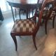 Table + extensions and chairs Gerbeau mahogany vintage wood