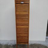 1950s oak filing cabinet with sliding curtains