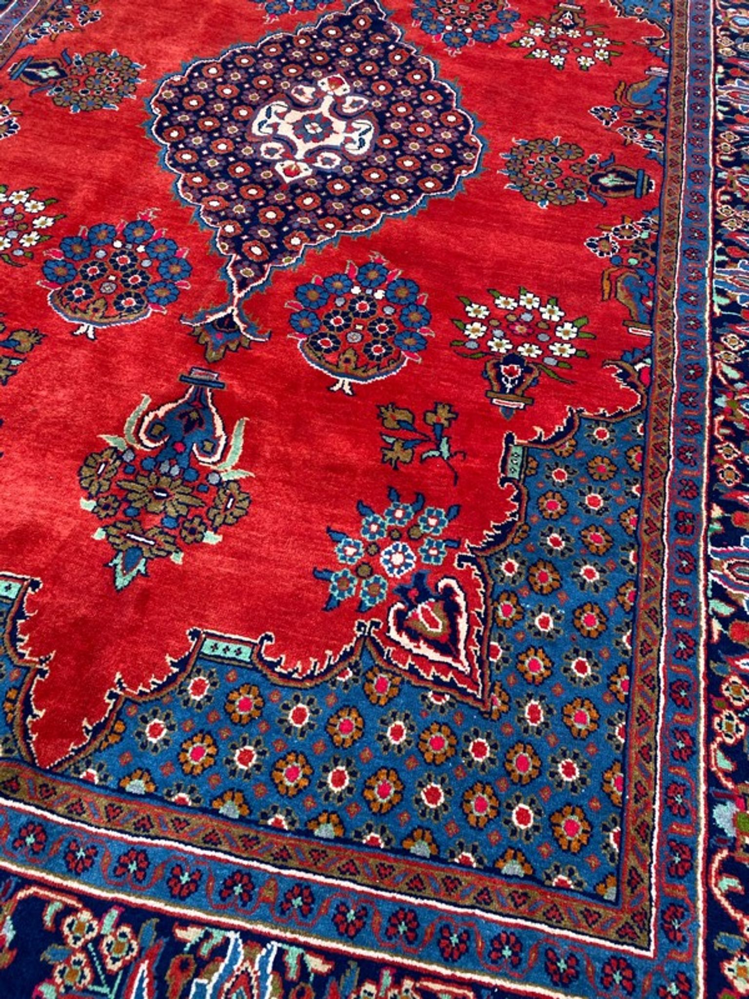 Vintage Persian mahal carpet 238x354