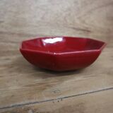 Charolles earthenware salad bowl/deep dish in burgundy color