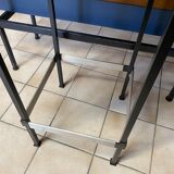 Vintage teak and formica bar with stool