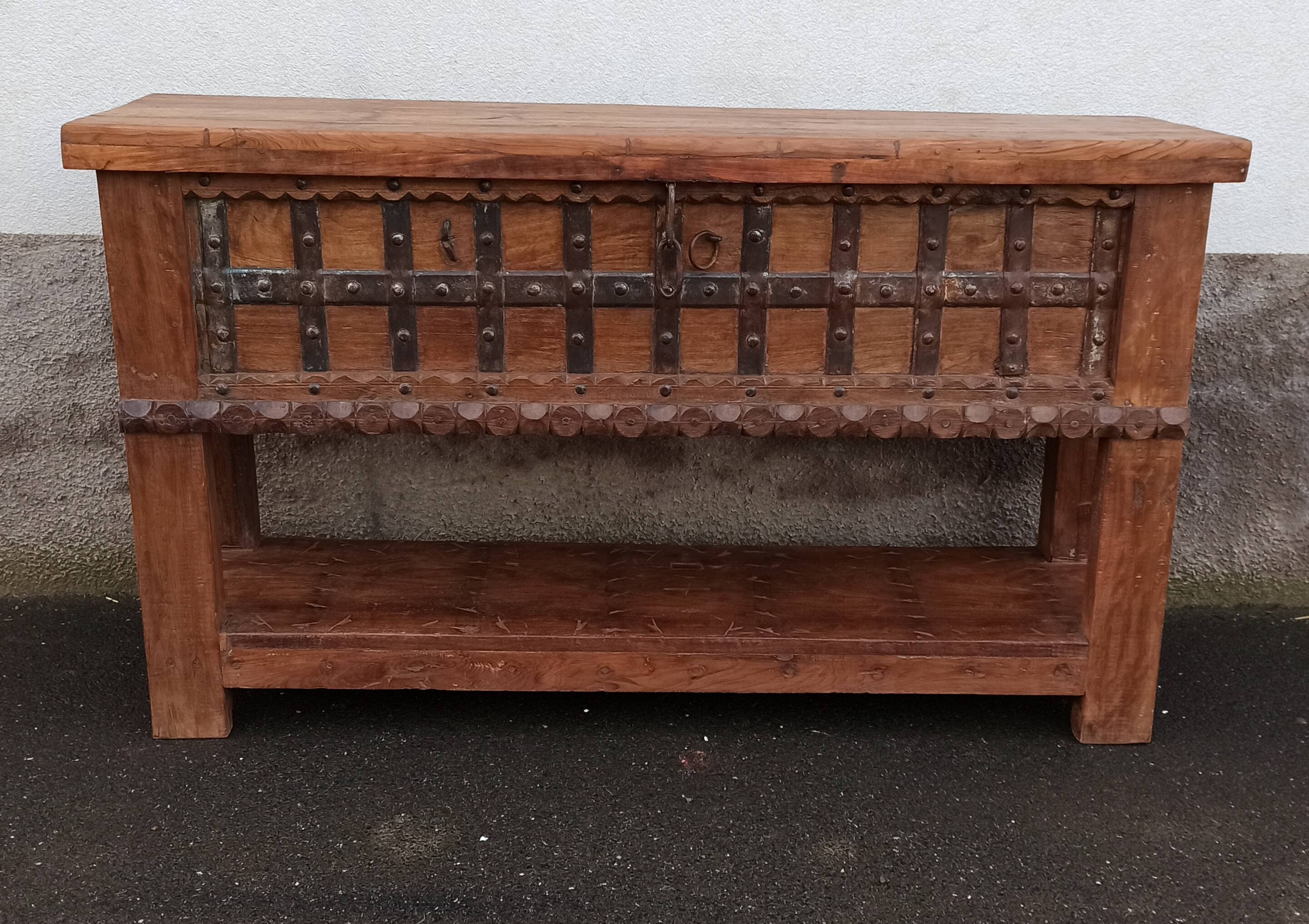 Wooden console chest
