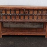 Console coffre en bois