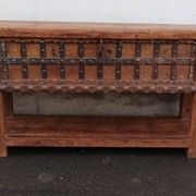 Console coffre en bois